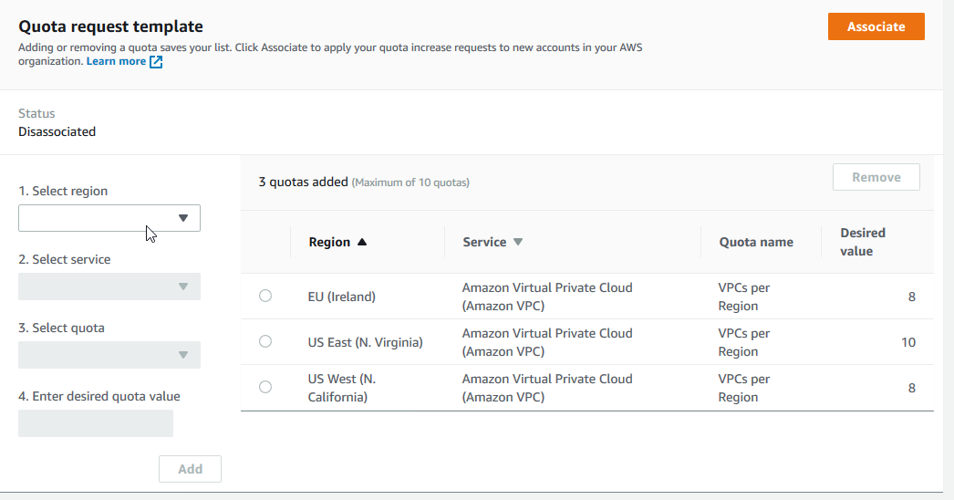 Using account перевод на русский. Service quotas.