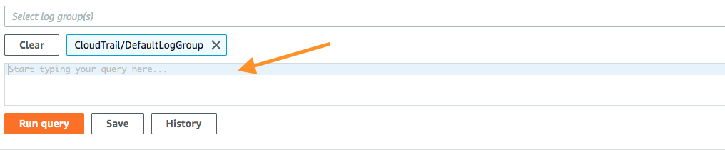 Where to enter the CloudWatch Query