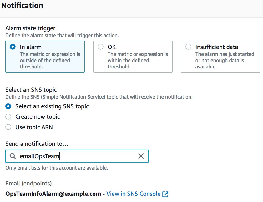 Picture showing alarm notification settings