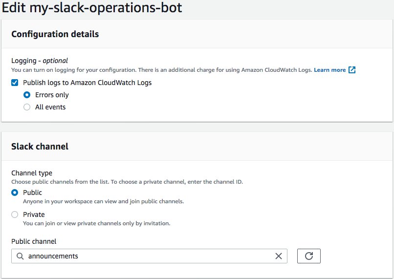 Slack bot configuration