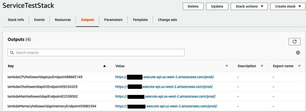 Cloudformation Outputs