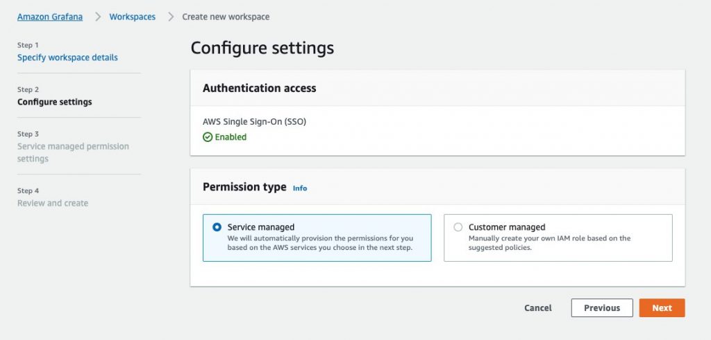 Configure AMG workspace settings