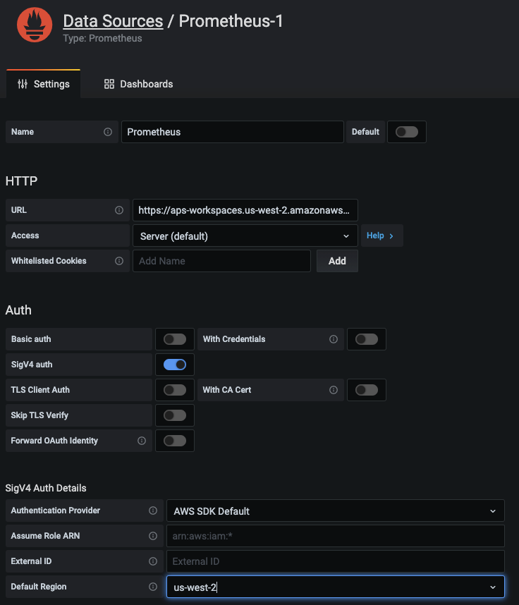 Configure AMP data source