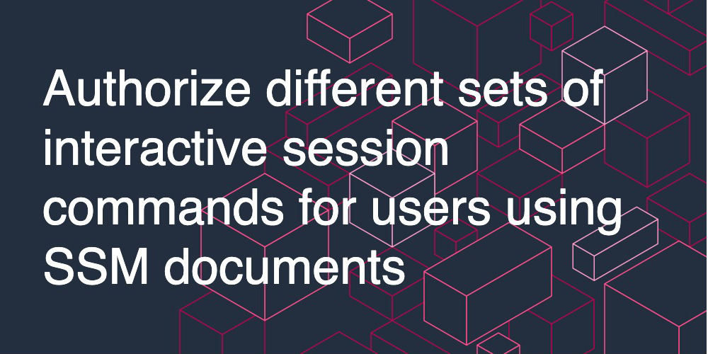 Authorize different sets of interactive session commands for users using SSM documents