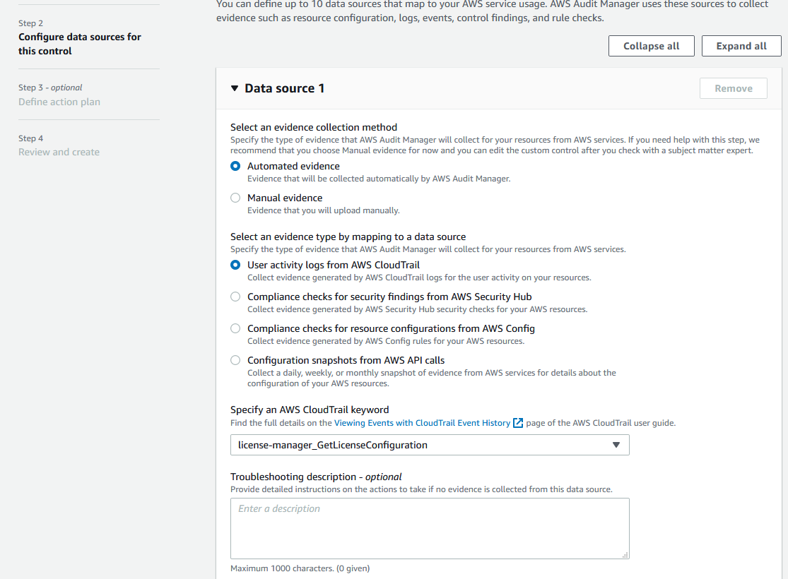 The fields for Data source 1 are completed as described in the body of the post.
