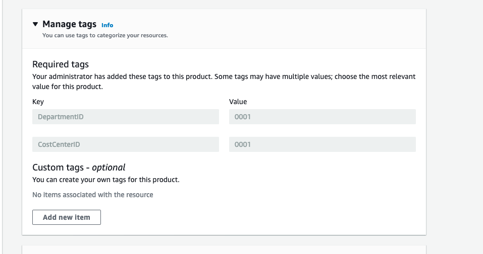 Manage tags Dialog