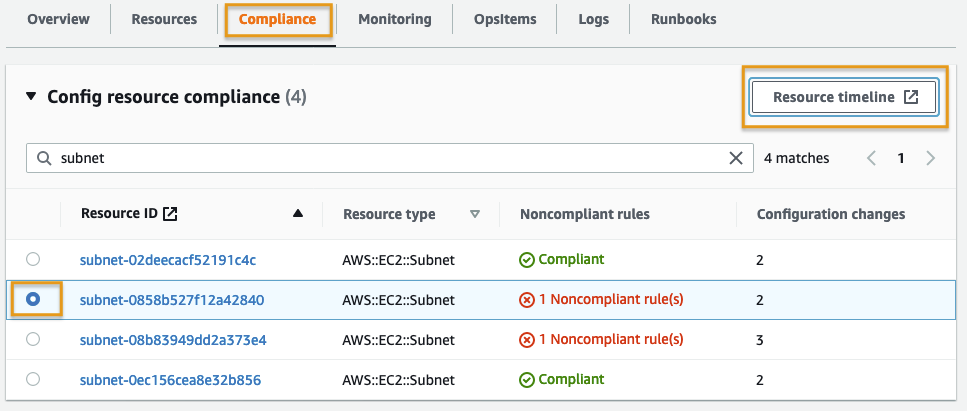 Access Resource timeline from Application Manager