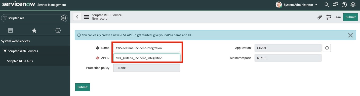 ServiceNow Scripted REST APIs creation