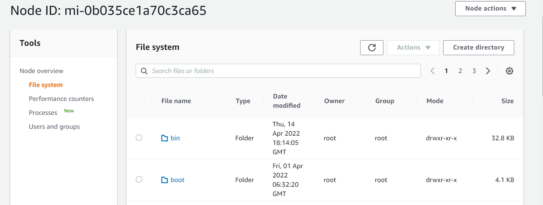 Systems Manager Fleet Manager provides files and folder level details of the Azure VM.