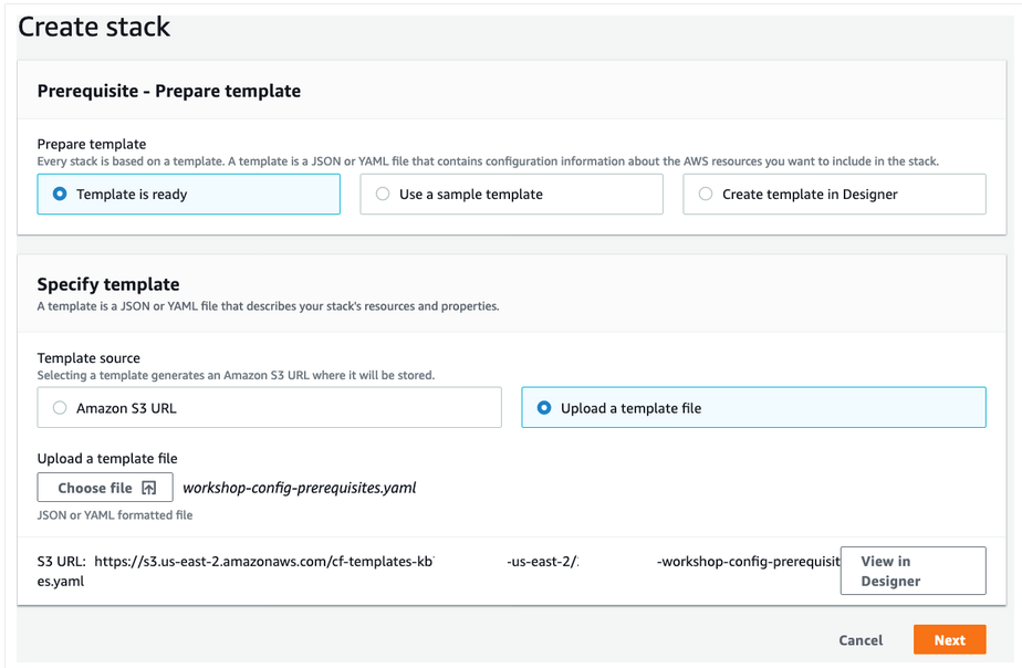 Deploy the prerequisite resources using the supplied CloudFormation template.