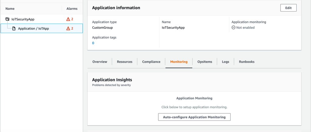 Figure 8: Auto-configure application monitoring