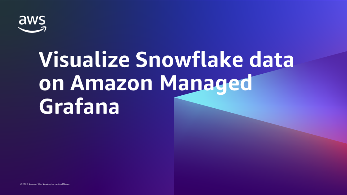 Visualize data on Snowflake usage and credits using Amazon Managed