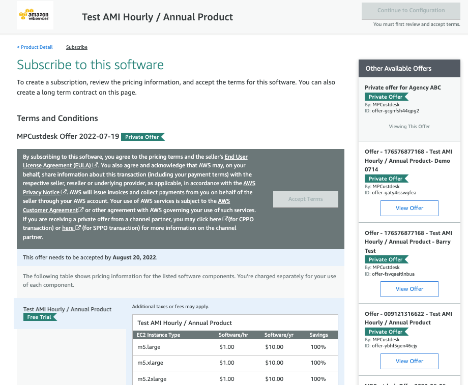 The Software Manager creates and actives a grant for distribution using AWS License Manager. The grant is distributed throughout the organization.