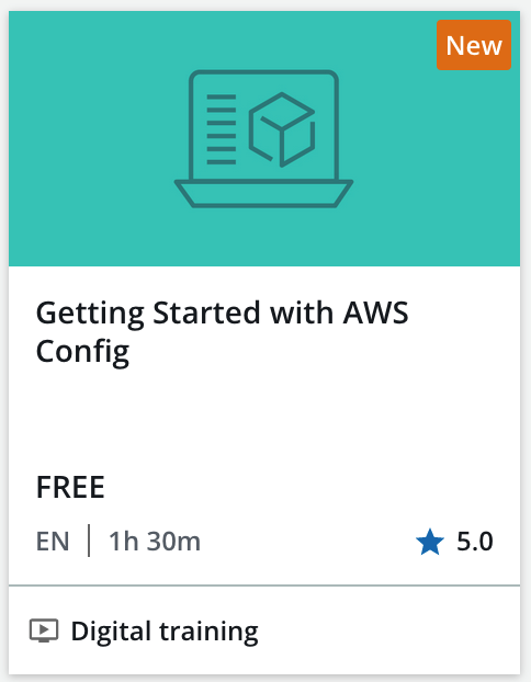 ] Getting Started with AWS Config free course enrollment icon