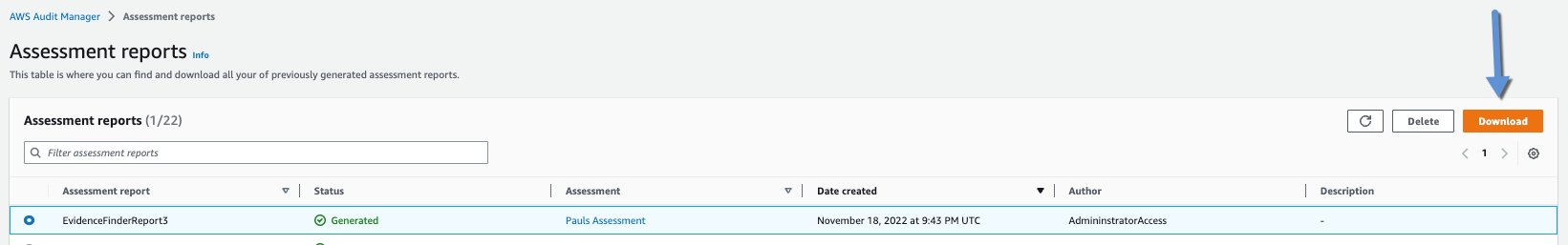 Image shows the 'Download' button which downloads the assessment report to the users local machine.