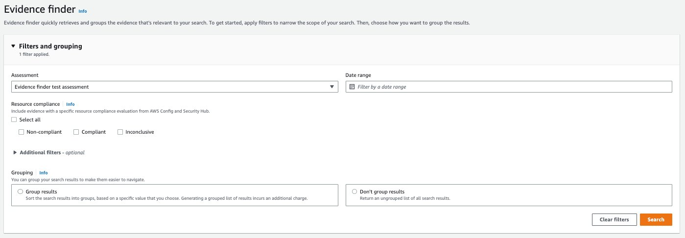 showing how to start an evidence search