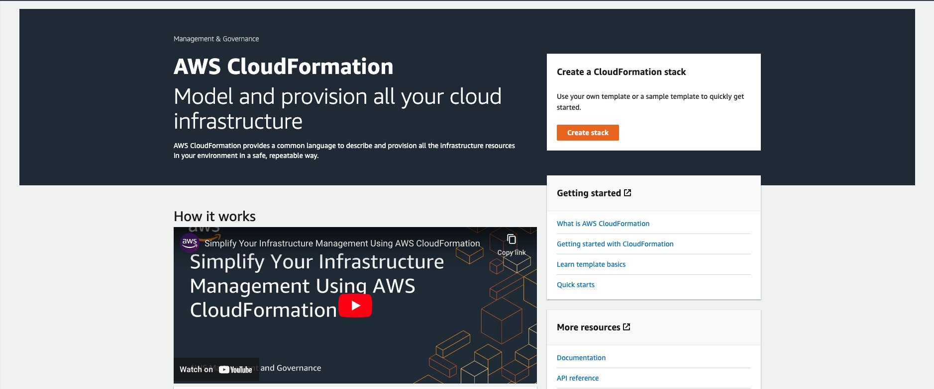 AWS CloudFormation Console