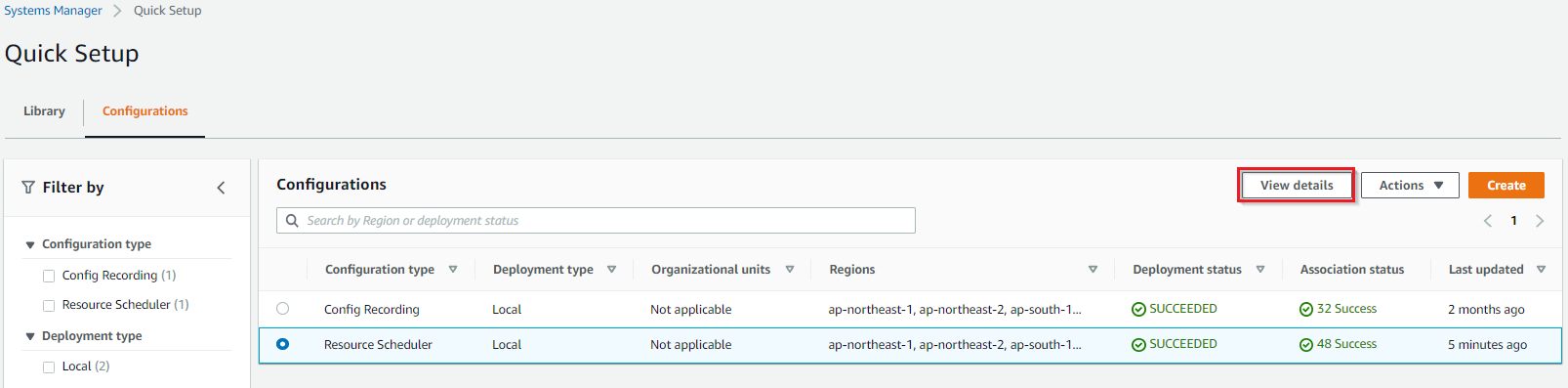 Figure 10. Resource Scheduler Configuration review