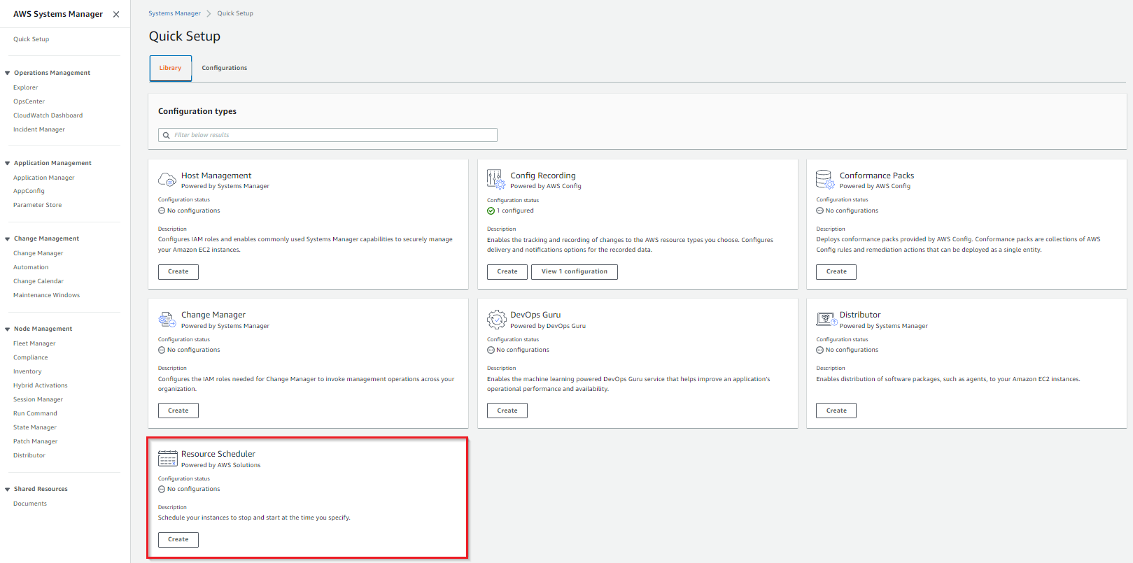 Figure 4. Quick Setup Configuration Type