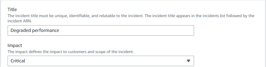 Figure 6: Selecting your impact level