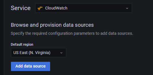 Add data source in Amazon Managed Grafana workspace