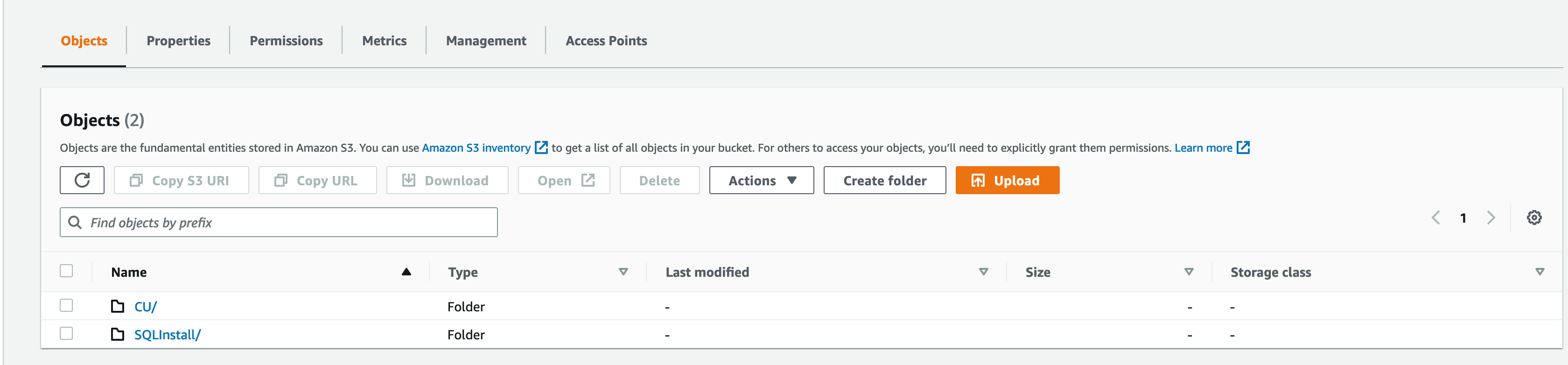 Figure 6 S3 bucket folder structure