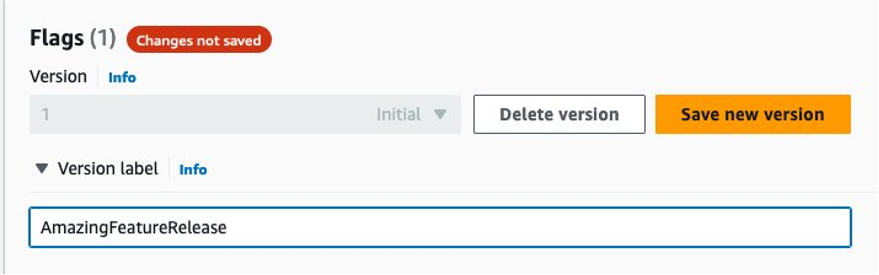 Figure 2. Adding a new version of a Configuration Profile and where to add the Version Label information