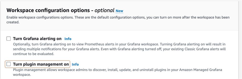 Figure 1: New Grafana Workspace