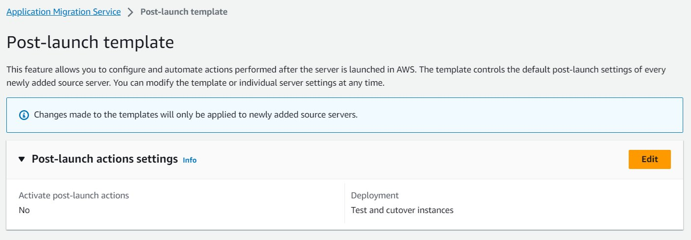 Post-launch template configuration