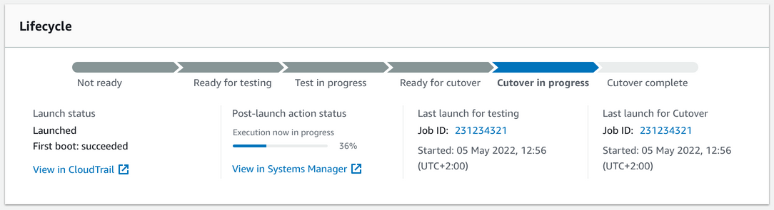 Application Migration Service lifecycle