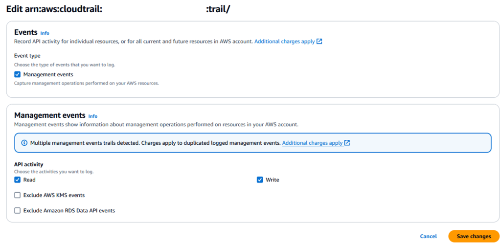 Setup CloudTrail Trails