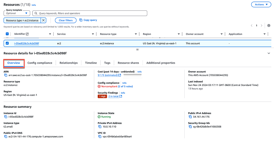 [Figure 1 AWS Resource Explorer homepage]