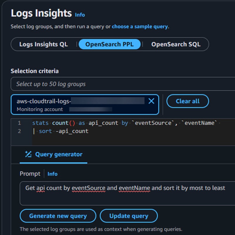 OpenSearch PPL using natural language to generate the query