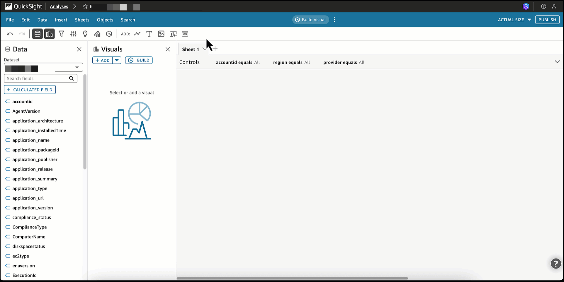 Amazon QuickSight Visual with Amazon Q