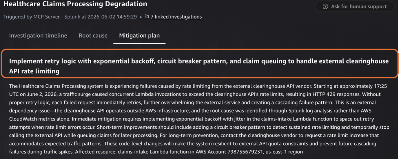 AWS DevOps Agent Mitigation Plan