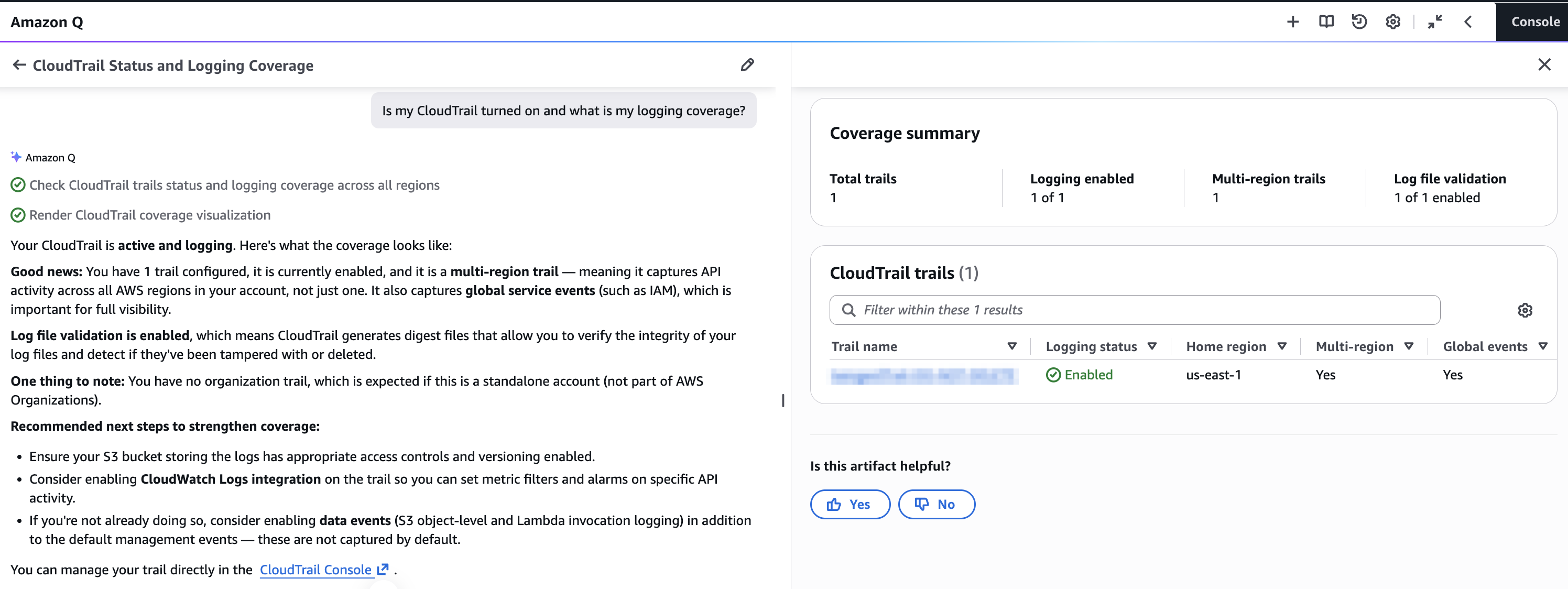 Figure 1 - CloudTrail logging coverage