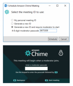 amazon chime meeting id