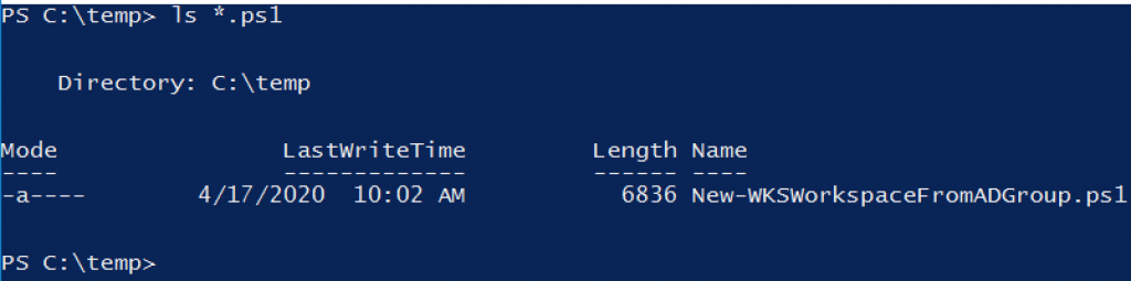 Automating WorkSpaces Figure 1