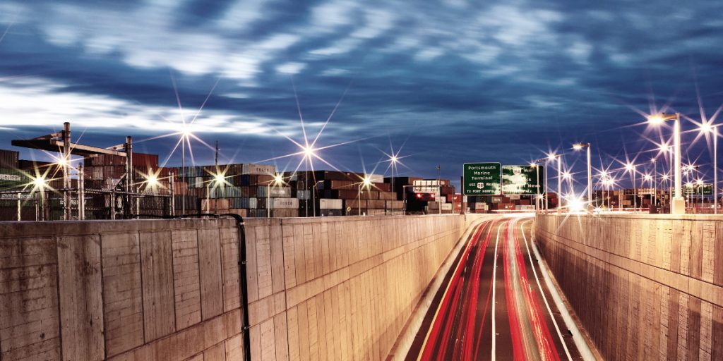 Westbound tunnel Elizabeth River Crossings