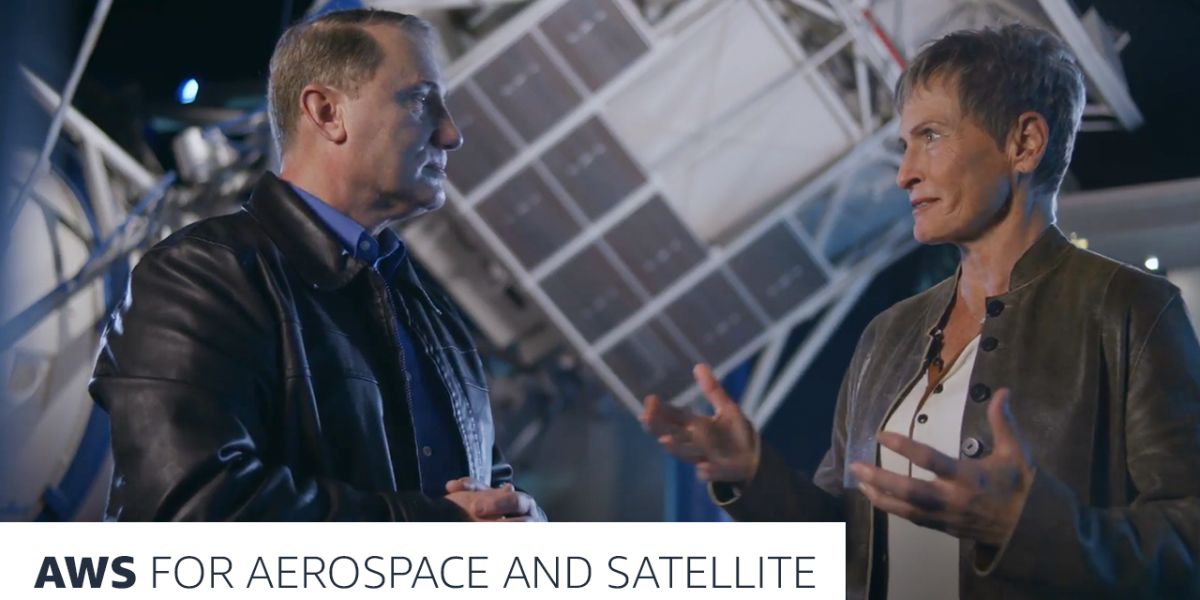 Astronaut Peggy Whitson and Clint Crosier discuss AWS aerospace and satellite