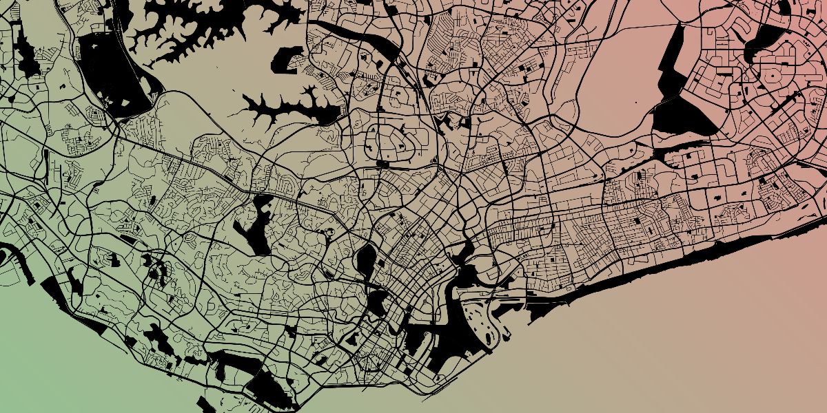 aerial street map Singapore