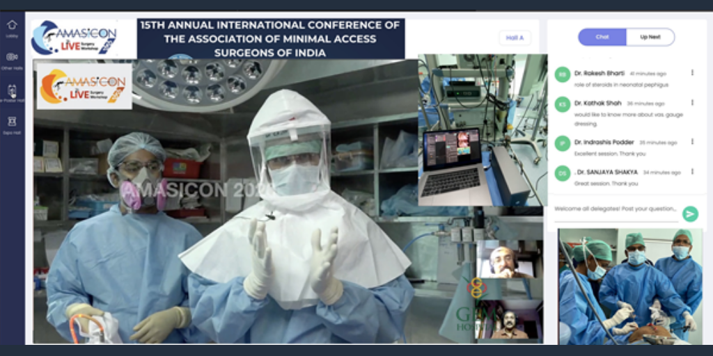 Dr C Palanivelu, Chairman, Gem Hospital & Research Center, addressing the audience during the virtual conference