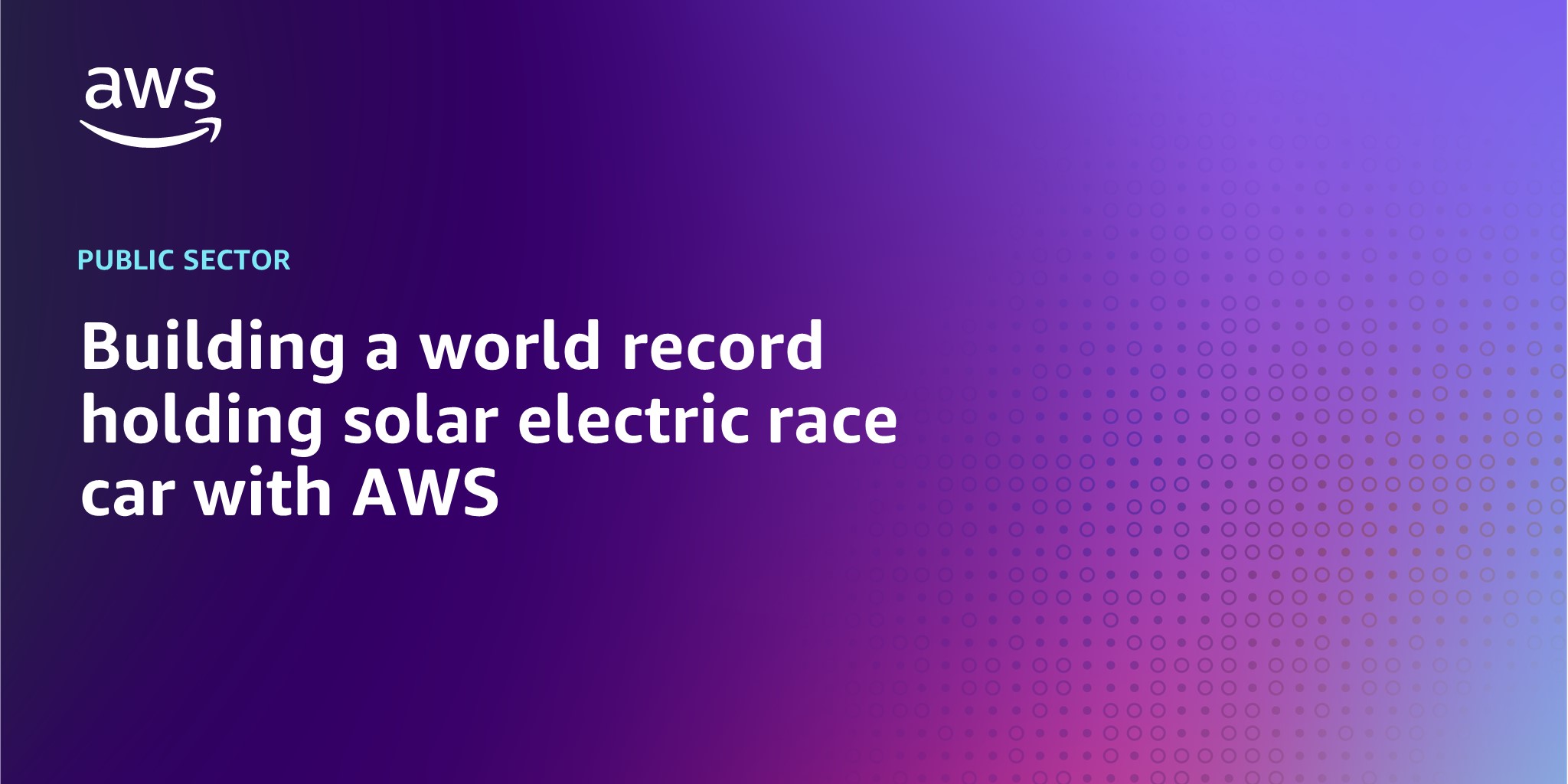 Building a world record holding solar electric race car with AWS