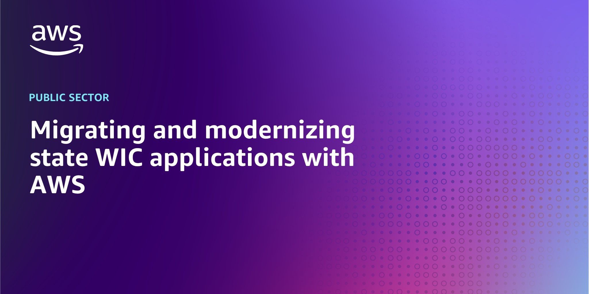 Migrating and modernizing state WIC applications with AWS