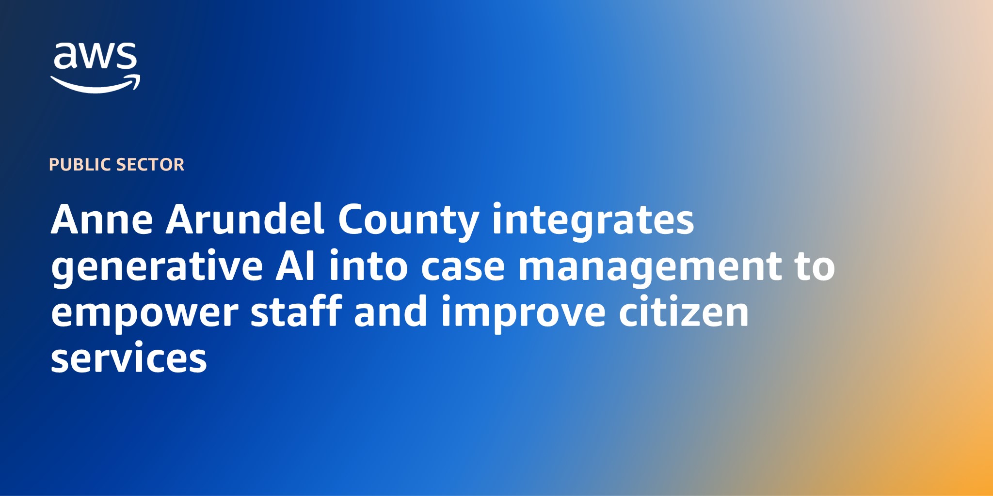 Anne Arundel County integrates generative AI into case management to empower staff and improve citizen services