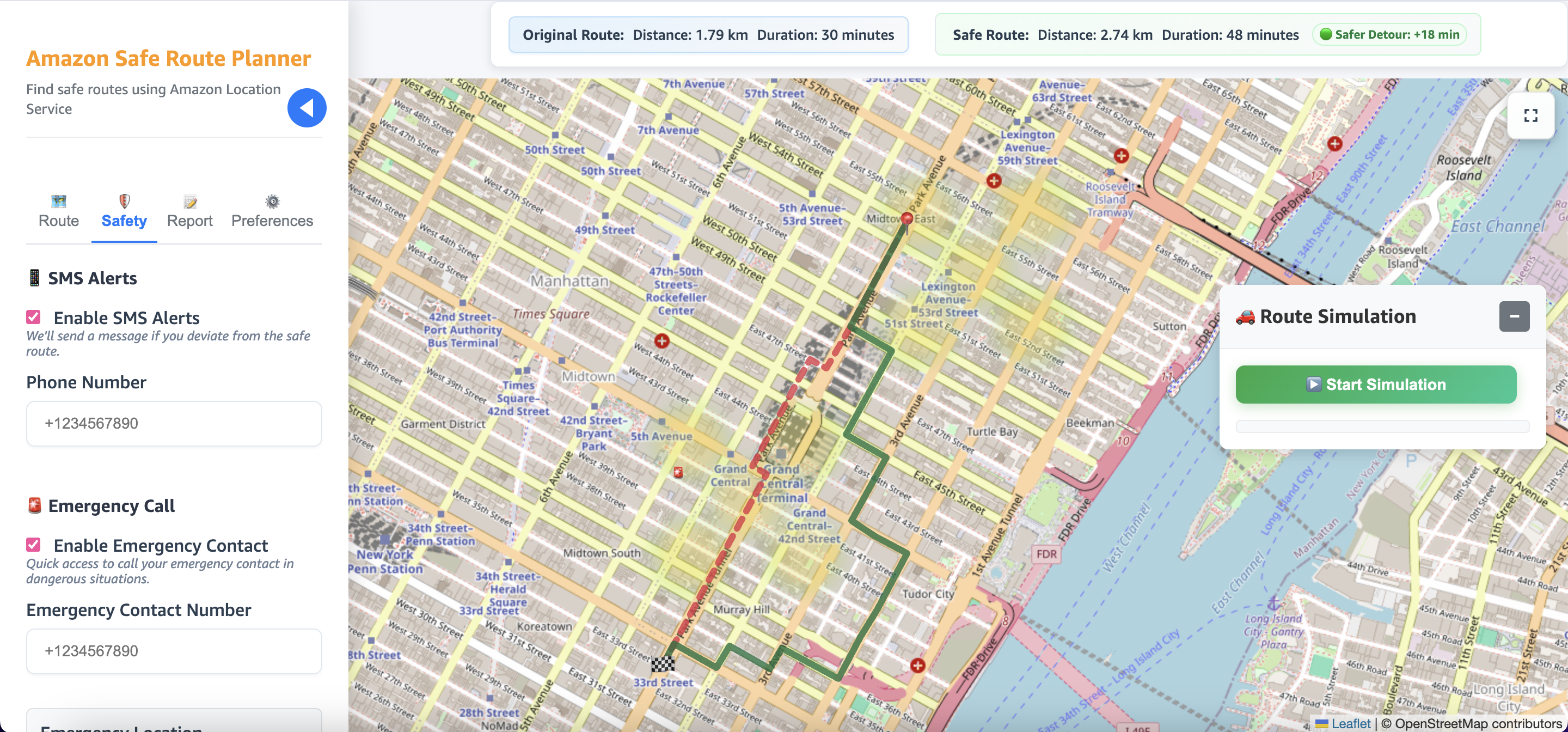 Figure 8: Users stay informed during the journey by receiving alerts