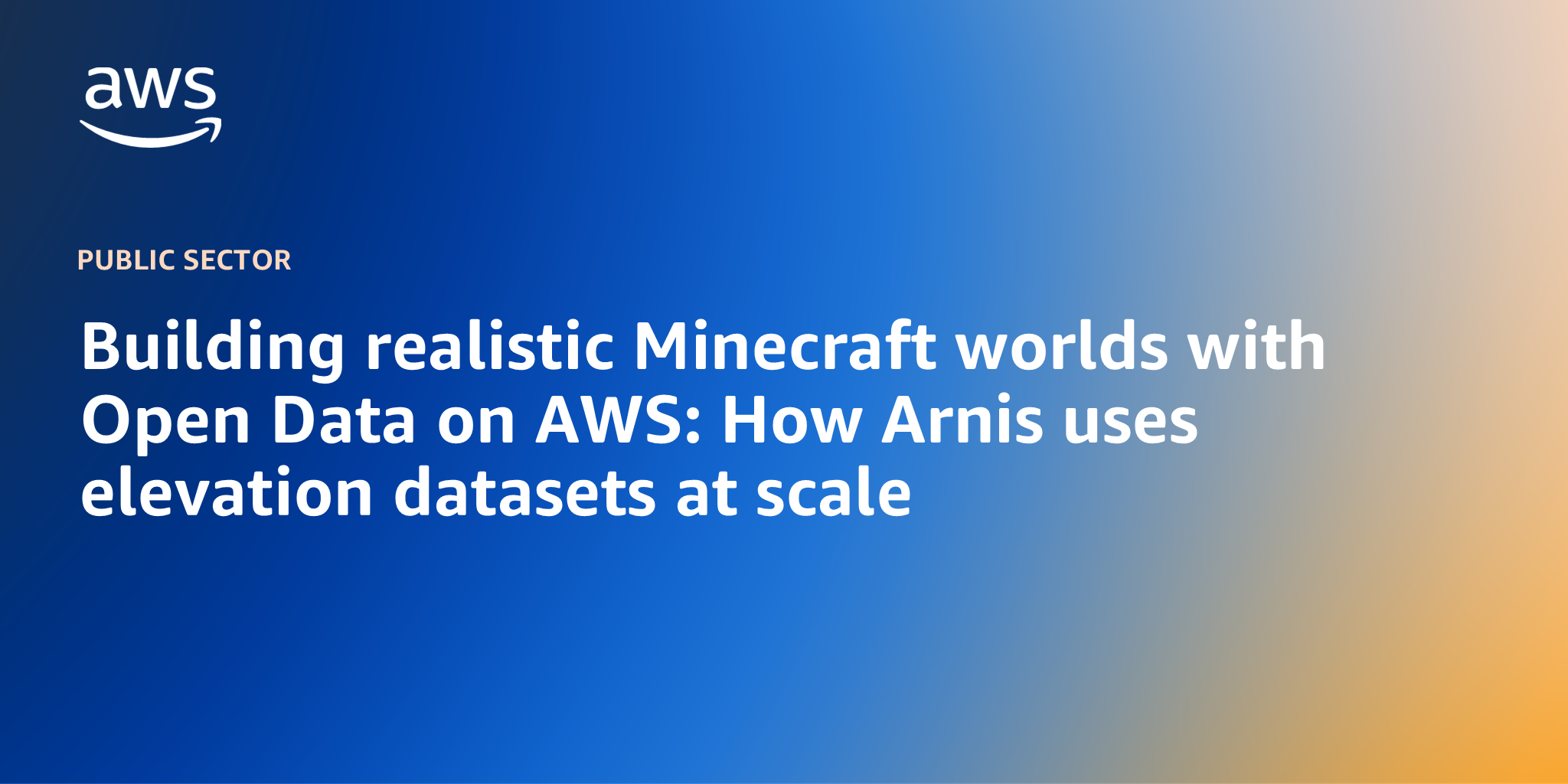 Building realistic Minecraft worlds with Open Data on AWS: How Arnis uses elevation datasets at scale