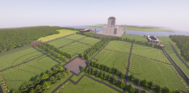 Illustration of Taj Mahal in Agra, Uttar Pradesh, India,