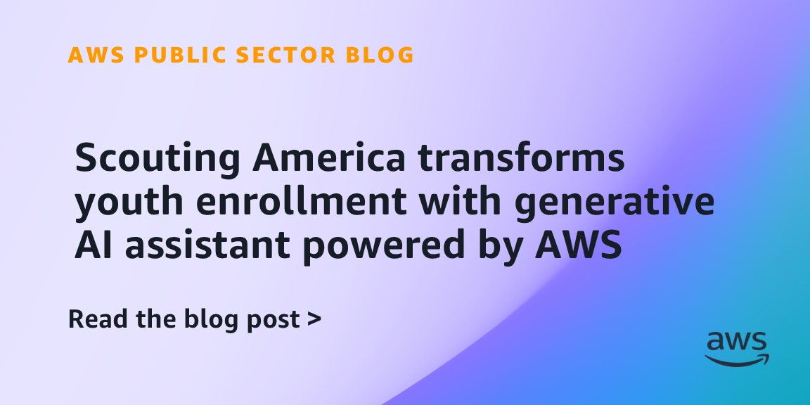 Scouting America transforms youth enrollment with generative AI assistant powered by AWS
