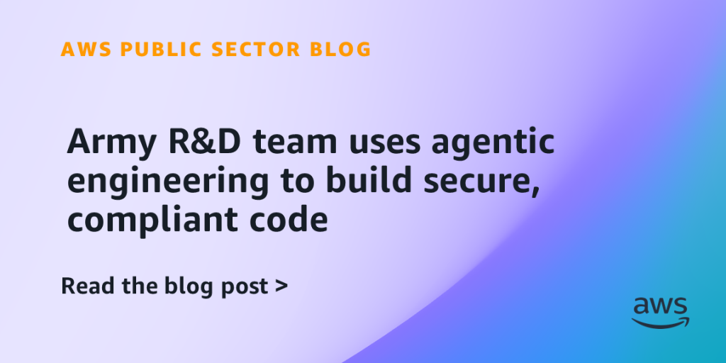 Army R&D team uses agentic engineering to build secure, compliant code